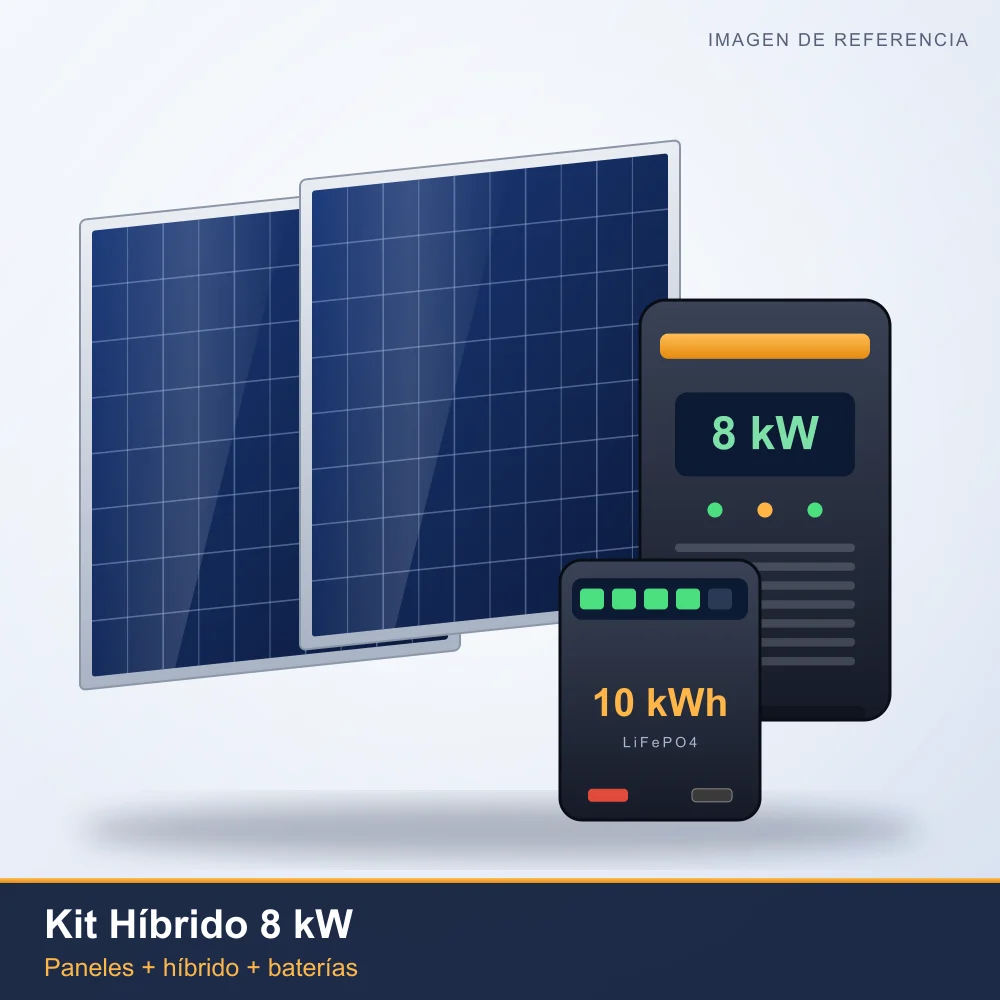 Kit Solar Híbrido 8kW con Baterías