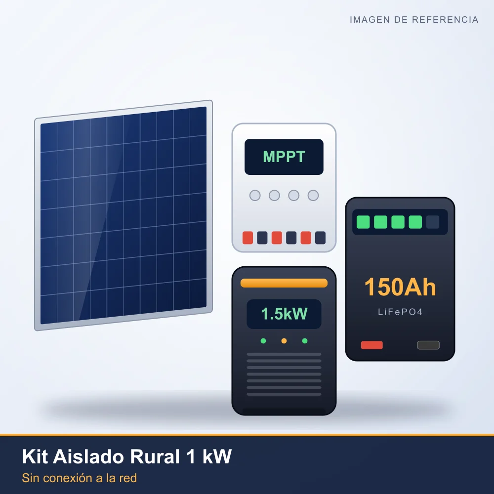 Kit Solar Aislado Rural 1kW